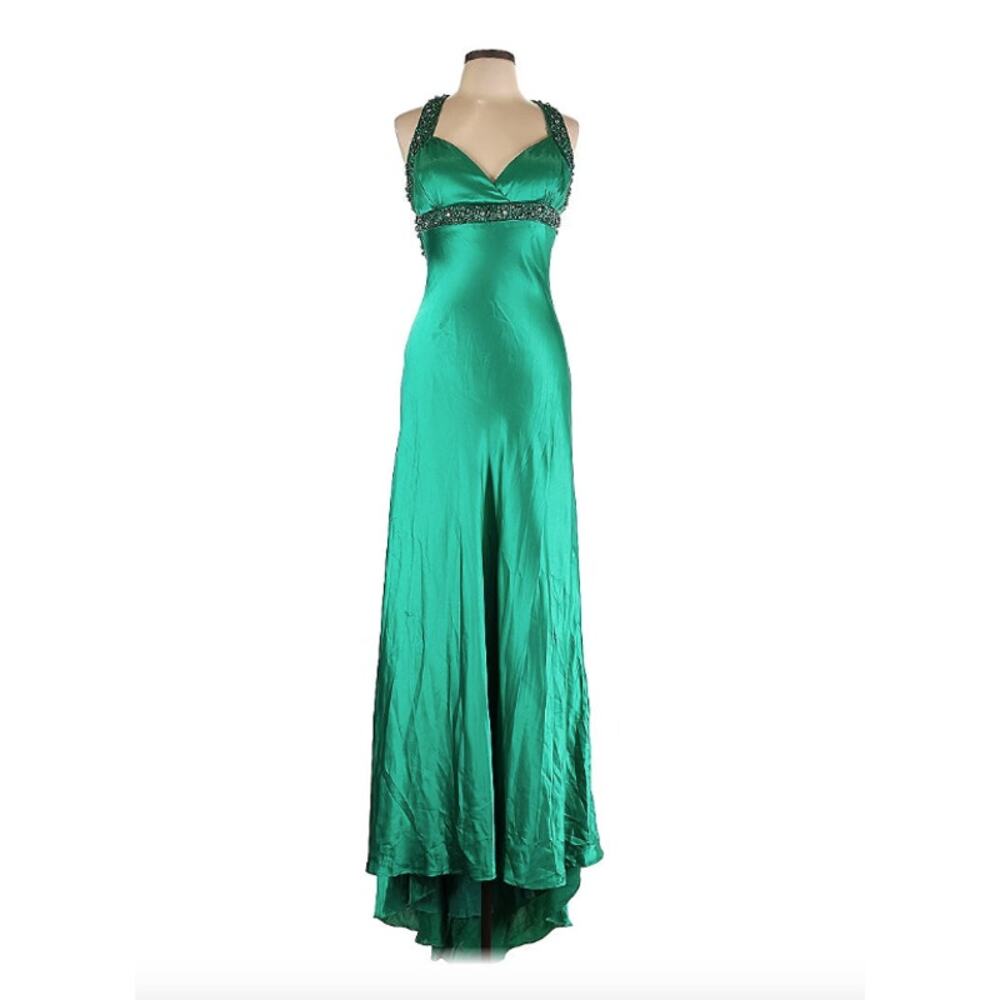 Panoply Green Sleeveless Cocktail Dress - Size 12, Formal Elegance